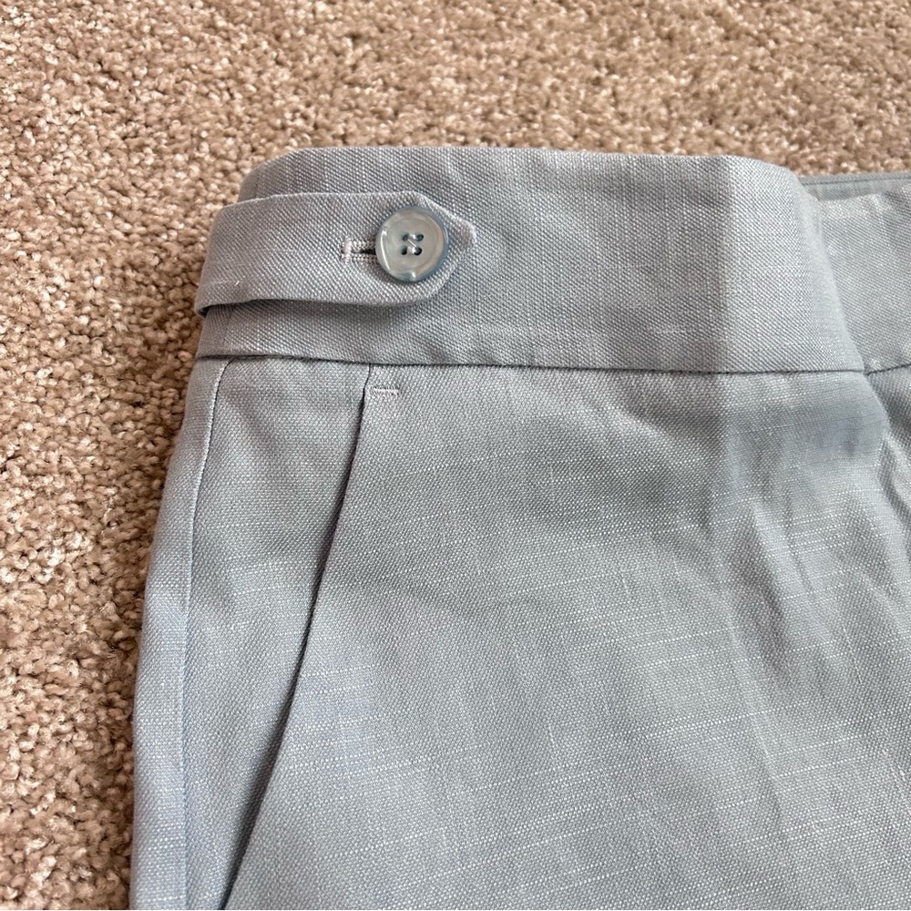 New with Tags Talbots Women’s Light Blue Linen Blend Wide Leg Pants Size 6P - Picture 4 of 8